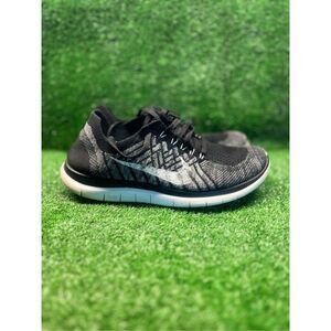 Nike Free 4.0 Flyknit Shoes Women's 7.5 Running Black White Running Gym Sneakers